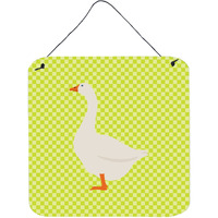 "Caroline's Treasures Green Embden Goose Metal Print, 6"" H x 6"" W"
