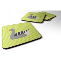 "Caroline's Treasures Pilgrim Goose Green Decorative coasters, 3.5, Multicolor"