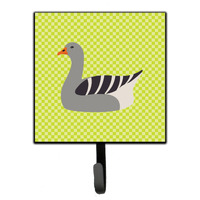 "Caroline's Treasures Pilgrim Goose Green Wall Hook, Small, Multicolor"