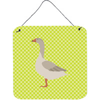 "Caroline's Treasures Green Steinbacher Goose Metal Print, 6"" H x 6"" W"