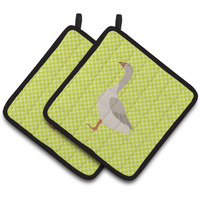 "Caroline's Treasures Steinbacher Goose Green Decorated Pot Holder, 7.5"" x 7.5"""