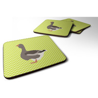"Caroline's Treasures Toulouse Goose Green Decorative coasters, 3.5, Multicolor"