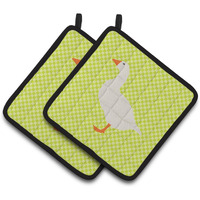 "Caroline's Treasures Shire Horse Green Decorated Pot Holder, 7.5"" x 7.5"""