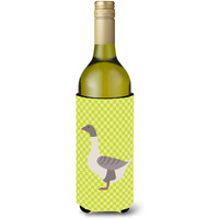 "Caroline's Treasures Buff Grey Back Goose Green Decorative Bottle Hugger, 750 ml, Multicolor"