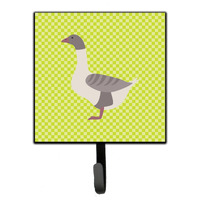 "Caroline's Treasures Buff Grey Back Goose Green Wall Hook, Small, Multicolor"