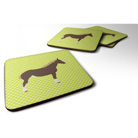 "Caroline's Treasures Percheron Horse Green Decorative Coasters, 3.5"", Multicolor"