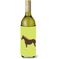 "Caroline's Treasures Percheron Horse Green Decorative Bottle Hugger, 750 ml, Multicolor"