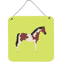 "Caroline's Treasures Green Pinto Horse Metal Print, 6hx6w"