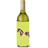 "Caroline's Treasures Pinto Horse Green Decorative Bottle Hugger, 750 ml, Multicolor"