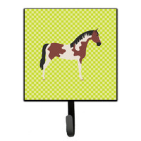 "Caroline's Treasures Pinto Horse Green Wall Hook, Small, Multicolor"