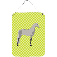 "Caroline's Treasures Orlov Trotter Horse Green Metal Print, 16hx12w, Multicolor"