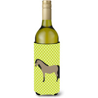 "Caroline's Treasures Welsh Pony Horse Green Decorative Bottle Hugger, 750 ml, Multicolor"