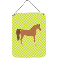 "Caroline's Treasures Arabian Horse Green Metal Print, 16hx12w, Multicolor"