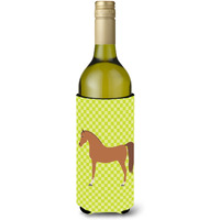 "Caroline's Treasures Arabian Horse Green Decorative Bottle Hugger, 750 ml, Multicolor"