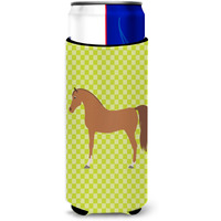 "Caroline's Treasures Arabian Horse Green Decorative Can Hugger, Slim, Multicolor"