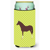 "Caroline's Treasures English Thoroughbred Horse Green Decorative Can Hugger, Tall Boy, Multicolor"
