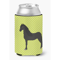 "Caroline's Treasures Friesian Horse Green Decorative Can Hugger, Multicolor"