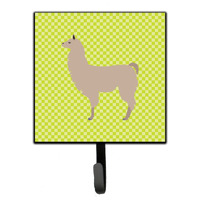 "Caroline's Treasures Llama Green Wall Hook, Small, Multicolor"