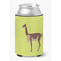 "Caroline's Treasures Vicugna or Vicuna Green Decorative Can Hugger, Multicolor"