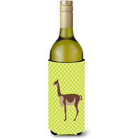 "Caroline's Treasures Vicugna or Vicuna Green Decorative Bottle Hugger, 750 ml, Multicolor"