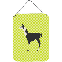 "Caroline's Treasures Llama Q' Ara Green Metal Print, 16hx12w, Multicolor"