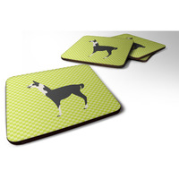 "Caroline's Treasures Llama Q' Ara Green Decorative coasters, 3.5, Multicolor"