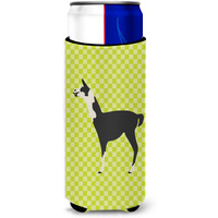 "Caroline's Treasures Llama Q' Ara Green Decorative Can Hugger, Slim, Multicolor"