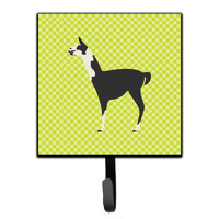 "Caroline's Treasures Llama Q' Ara Green Wall Hook, Small, Multicolor"