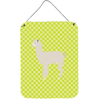 "Caroline's Treasures Alpaca Green Metal Print, 16hx12w, Multicolor"