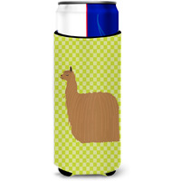 "Caroline's Treasures Alpaca Suri Green Decorative Can Hugger, Slim, Multicolor"