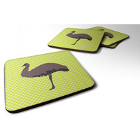 "Caroline's Treasures Emu Green Decorative coasters, 3.5, Multicolor"