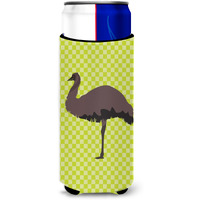 "Caroline's Treasures Emu Green Decorative Can Hugger, Slim, Multicolor"