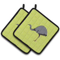 "Caroline's Treasures Rhea Green Decorated Pot Holder, 7.5"" x 7.5"""