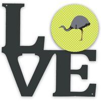 "Caroline's Treasures Rhea Green Metal Artwork Love wall-decor, Multicolor"