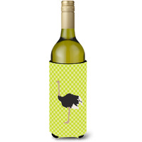 "Caroline's Treasures Common Ostrich Green Decorative Bottle Hugger, 750 ml, Multicolor"