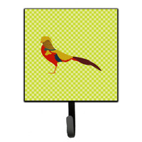 "Caroline's Treasures Golden or Chinese Pheasant Green Wall Hook, Small, Multicolor"