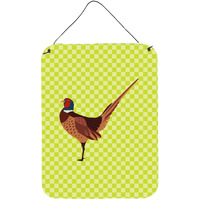 "Caroline's Treasures Ring-necked Common Pheasant Green Metal Print, 16hx12w, Multicolor"