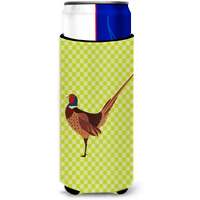 "Caroline's Treasures Ring-necked Common Pheasant Green Decorative Can Hugger, Slim, Multicolor"