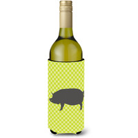 "Caroline's Treasures Berkshire Pig Green Decorative Bottle Hugger, 750 ml, Multicolor"