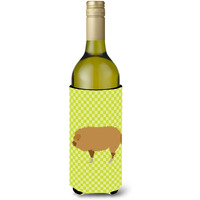 "Caroline's Treasures Hungarian Mangalica Pig Green Decorative Bottle Hugger, 750 ml, Multicolor"