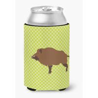 "Caroline's Treasures Wild Boar Pig Green Decorative Can Hugger, Multicolor"