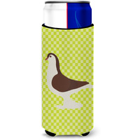 "Caroline's Treasures Large Pigeon Green Decorative Can Hugger, Slim, Multicolor"