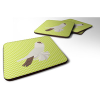 "Caroline's Treasures German Helmet Pigeon Green Decorative Coasters, 3.5"", Multicolor"