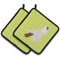 "Caroline's Treasures German Helmet Pigeon Green Decorated Pot Holder, 7.5"" x 7.5"""