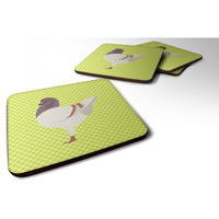 "Caroline's Treasures German Modena Pigeon Green Decorative coasters, 3.5, Multicolor"