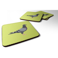 "Caroline's Treasures Racing Pigeon Green Decorative coasters, 3.5, Multicolor"