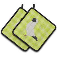 "Caroline's Treasures Nun Pigeon Green Decorated Pot Holder, 7.5"" x 7.5"""