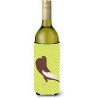 "Caroline's Treasures English Pouter Pigeon Green Decorative Bottle Hugger, 750 ml, Multicolor"
