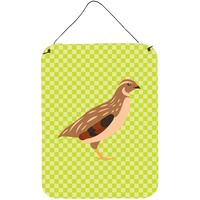 "Caroline's Treasures Golden Phoenix Quail Green Metal Print, 16hx12w, Multicolor"