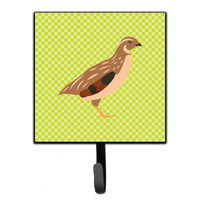 "Caroline's Treasures Golden Phoenix Quail Green Wall Hook, Small, Multicolor"